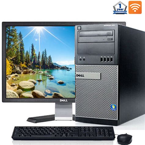 Dell Desktop Computer Core I3 8gb Ram 500gb Hd Dvd Rw Wifi 19 Lcd