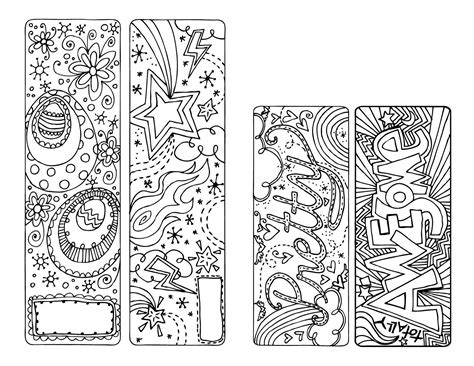 Color Your Own Bookmark Free Printable Printable Word Searches