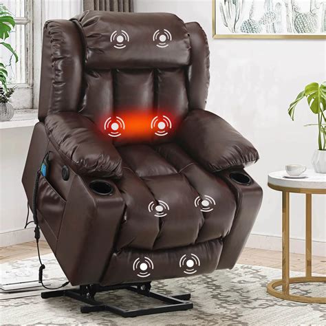 Red Barrel Studio Faux Leather Power Reclining Heated Massage Chair