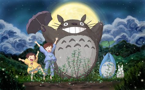 Joyful Characters Anime My Neighbor Totoro Wallpapers And Images Wallpapers Pictures Photos