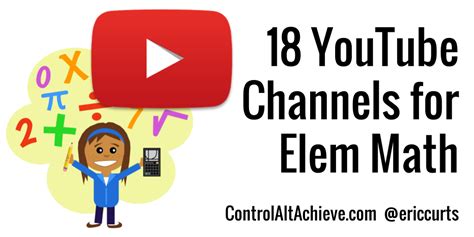 Control Alt Achieve 18 Youtube Channels For Elementary Math