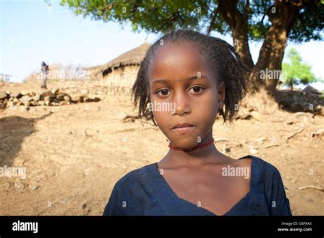 Portrait Of An Ethiopian Girl Small Rural Community Near Bati Oromia