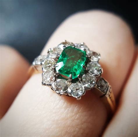 Vintage Emerald And Diamond Engagement Ring The Inner Life Of Emeralds