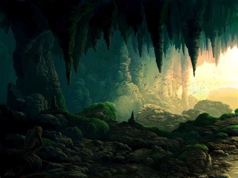 Dragon Jaws Cave By ~vityar83 On Deviantart Fantasy Art Landscapes