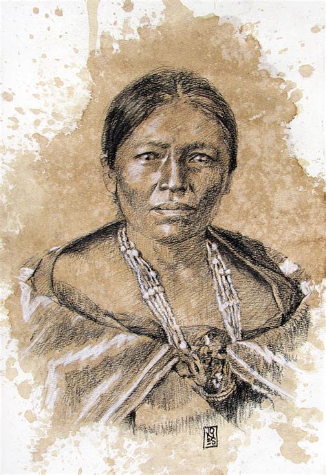 Juanita Wife Of Manuelito Navajo Drawing By Debra Jones Pixels