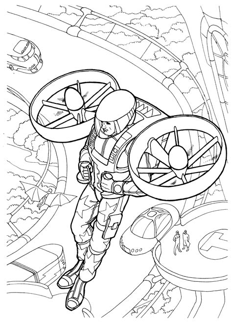 coloring page managed aircraft