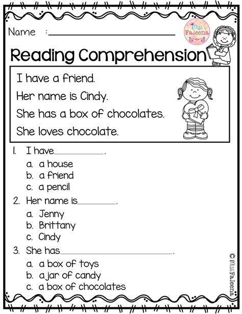 Kindergarten Worksheet Reading