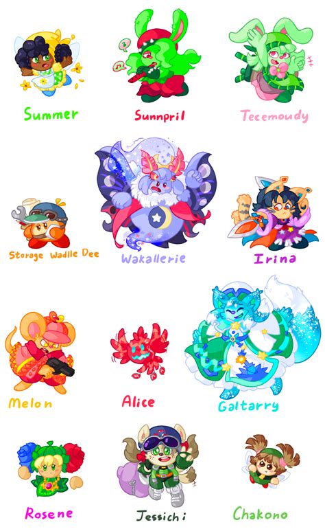 A Bunch Of Kirby Fan Characters By R1nrina On Deviantart