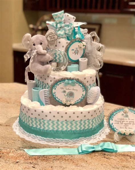 Baby Boy Diapers Elephant Diaper Cakes Baby Shower Diapers Cake Baby