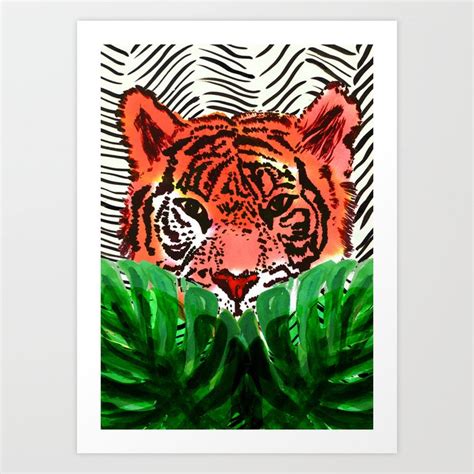 Tiger Art Print By Amysia Society6