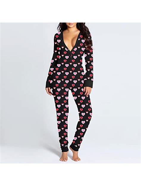 Buy Siilsaa Onesie Pajamas For Women Sexy With Butt Flap Back