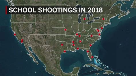 Map Of 2018 School Shootings