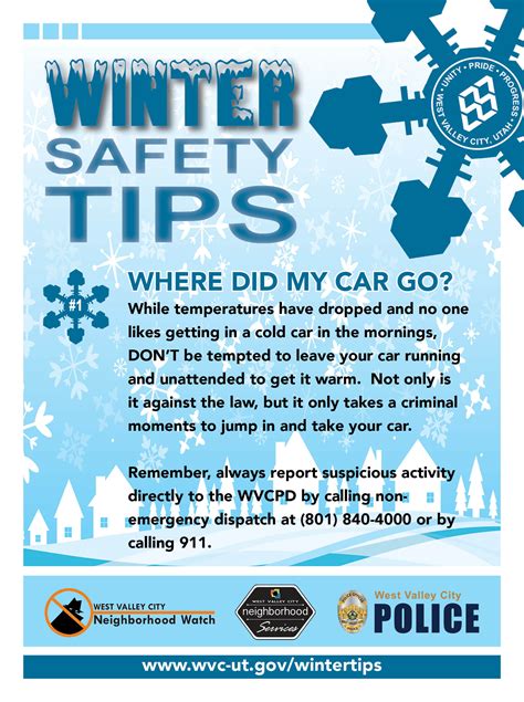 Winter Safety Tips West Valley City Ut Official Site