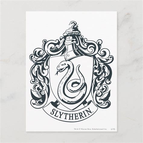 Harry Potter Postcards Slytherin Crest 8 Postcards Size