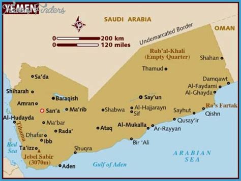 Yemen Map Travelsfinders Com