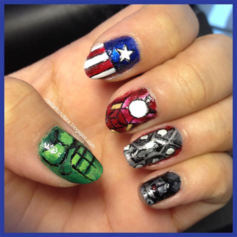 The Avengers Nail Art Ready For The Movie To Come Out Avengers