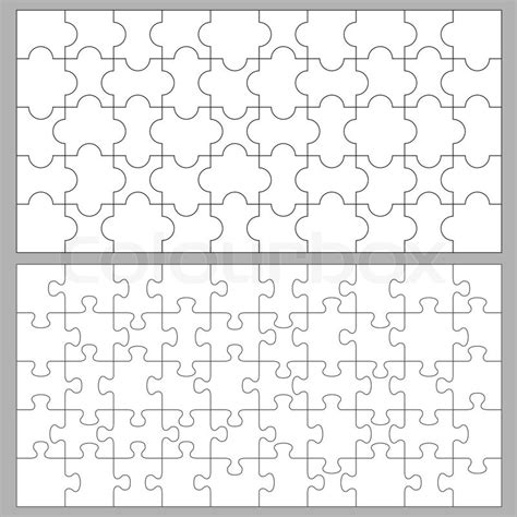 When the puzzle with a missing piece became the symbol for autism, a more perfect representation could not have been made. Vector puzzles with 50 pieces | Stock Vector | Colourbox