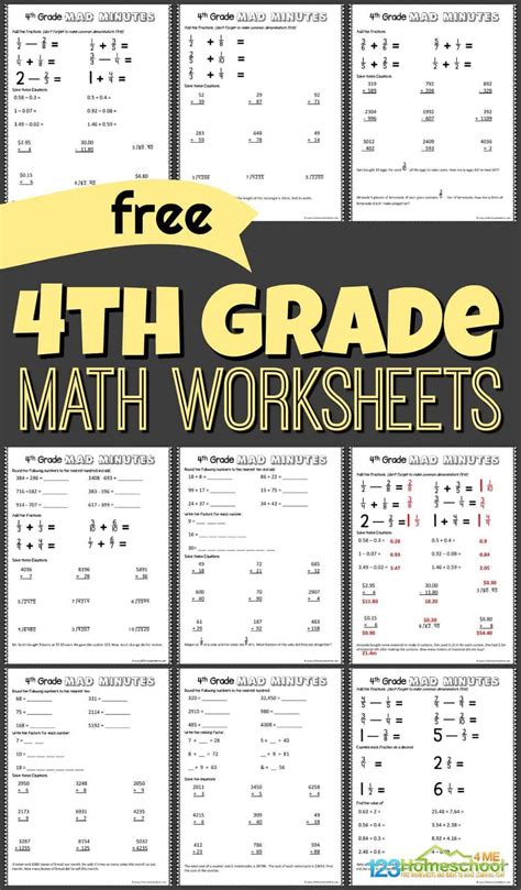 » grade 4 maths worksheet: 30 Free Printable Math Worksheets for 4th Grade ~ edea-smith