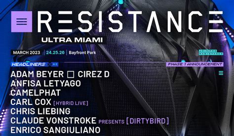 Ultra Music Festival Unveils Resistance Phase 1 Lineup