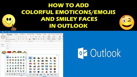 How To Add Colorful Emoticons And Smiley Faces In Outlook Youtube