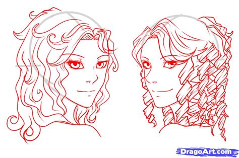 How To Draw Curly Hair Draw Curls Step By Step Anime
