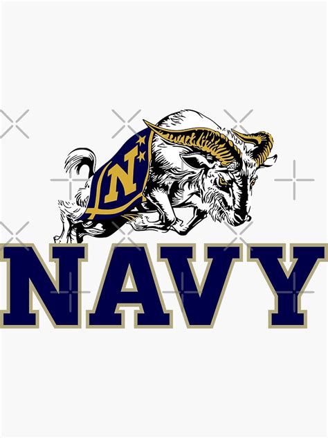 Usna United States Naval Academy Bill The Goat Mascot Navy Sticker
