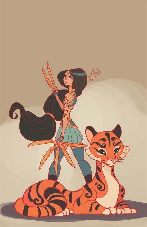 Jasmine — Aladdin Warrior Disney Princess Art Popsugar Love And Sex