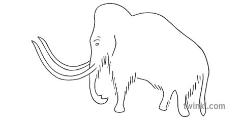 Woolly Mammoth Cave Painting Stencil Prehistoric Stone Age Art Ks2