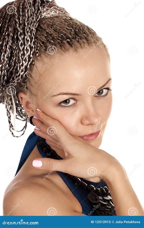 Beautiful Woman With Braids Stock Image Image Of Happy Glamour 12513915