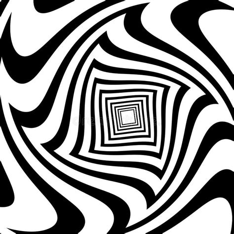 Vector Image Black And White Waves Striped Backgroundoptical Illusion