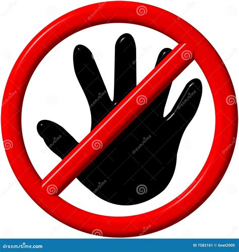 No Hand Sign Stock Illustration Image Of Forbidden Palm 7582161