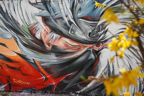 Grafiti Sobre Kakashi El Shinobi De Naruto El Arte Urbano