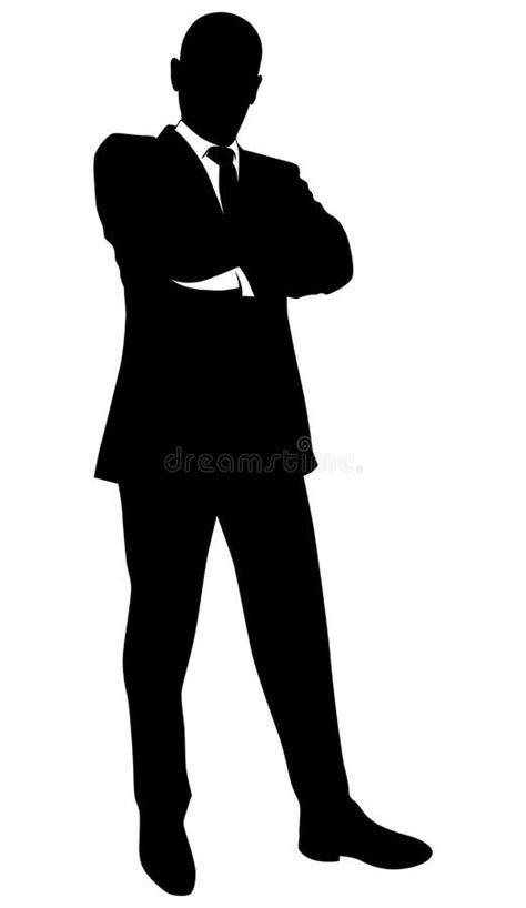 Silhouette Of A Man In A Business Suit Sitting In A Chair Near The