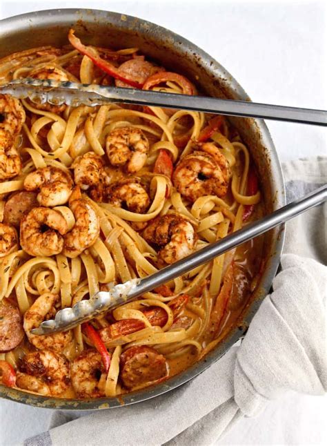 Stir in sausage and cook until warmed through, about 2 minutes more. Creamy Cajun Shrimp Pasta with Sausage Recipe
