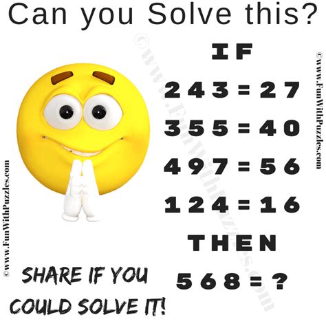 Logical Question On Maths With Answer Fun With Puzzles