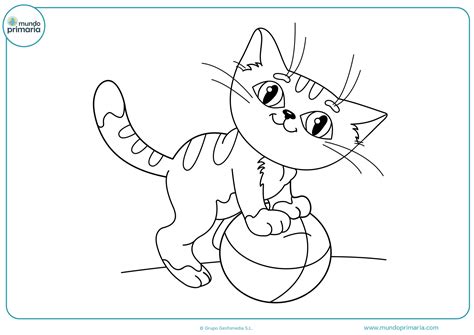Dibujos de gatos para imprimir y colorear - Mundo Primaria
