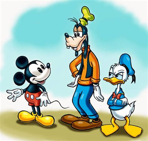 Mickey Mouse Donald Duck And Goofy By Zdrer Mickey Mouse Donald