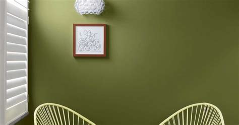 A Bold Olive Green Offset With Zesty Yellow We Love This Valspar Tone