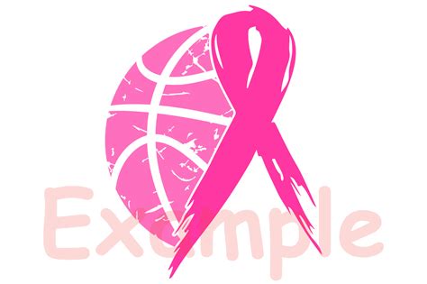 Basketball Tackle Breast Cancer Svg Awareness Ribbon 1023s