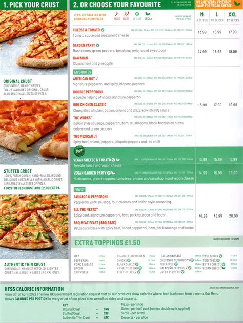 Papa John's Pizza Menu | Caister Holiday Park, Norfolk