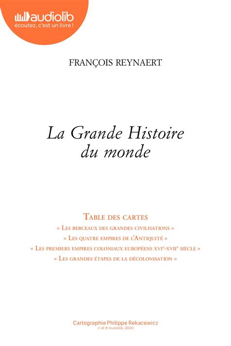 Calaméo Livret La Grande Histoire Du Monde De François Reynaert Lu