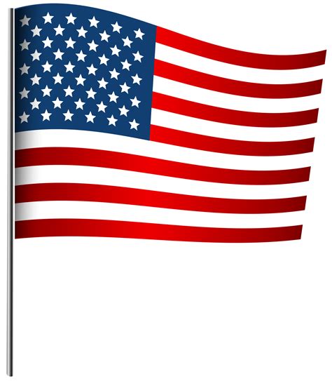 American Waving Flag Png Clip Art Image