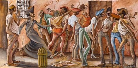 2014 Sidewalk Scene With Graduate By Ernie Barnes 1938 2009 Ernie