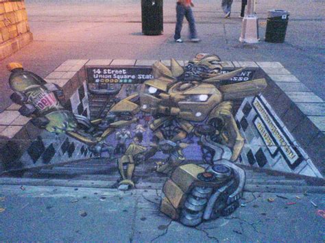Julian Beever S 3D Transformer At Union Square Taken W My Flickr