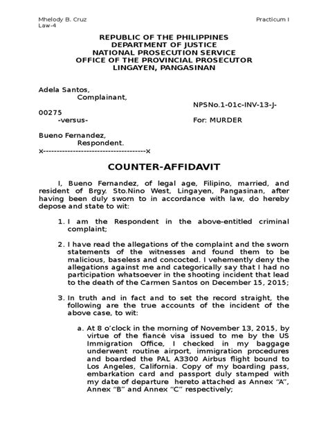 Counter Affidavit Mae Version 2 Affidavit Complaint