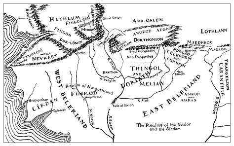 Map Of Middle Earth First Age Maping Resources Sexiz Pix