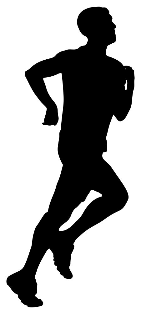 Onlinelabels Clip Art Jogging Man Silhouette