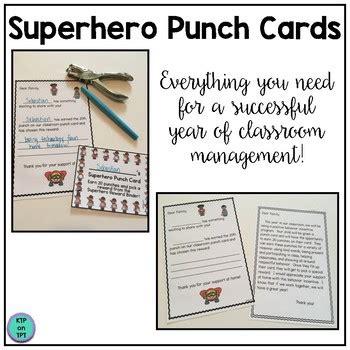 One code line is recorded on one. Superhero Punch Cards (Positive Behavior Incentive Program) by KTP on TPT