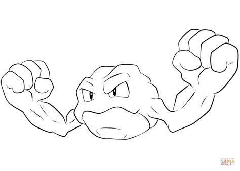 Geodude Coloring Page Free Printable Coloring Pages