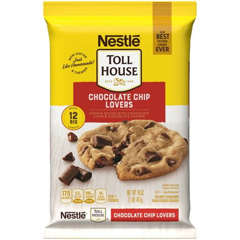 Nestle Toll House Chocolate Chip Lovers Cookie Dough 16 Oz Walmart